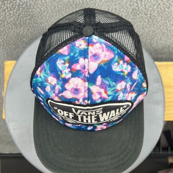 Vans Off The Wall Floral Skateboard Unisex Trucker Ball Cap Hat Snapback - Picture 5 of 7